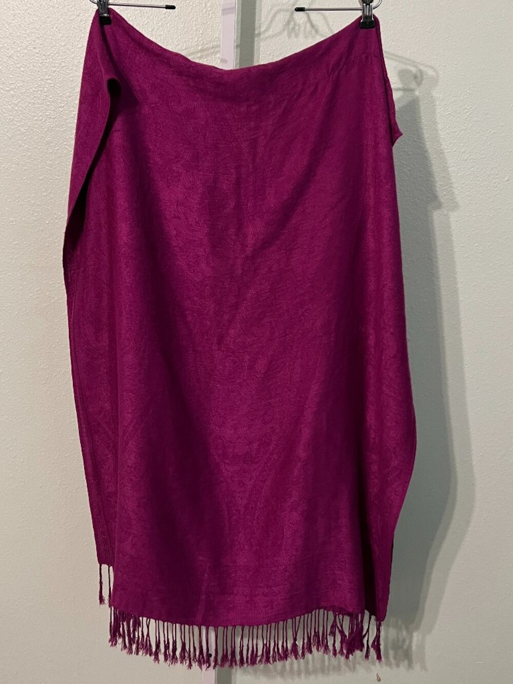 Ruby Wine Red 100% Cashmere Pashmina-Style Scarf Shawl Wrap One-Size